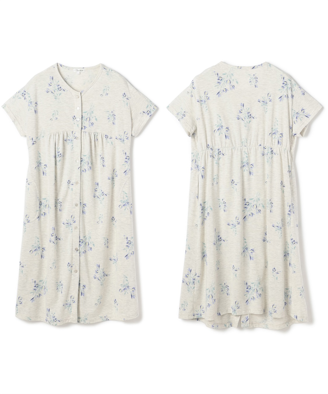 Rosemadame 【セット】吸汗速乾 機能付きフラワープリントカットソー半袖２WAYパジャマ（マタニティ&授乳服）_sub_18