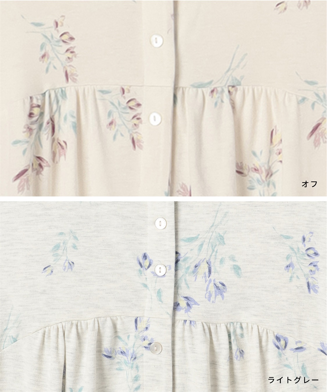 Rosemadame 【セット】吸汗速乾 機能付きフラワープリントカットソー半袖２WAYパジャマ（マタニティ&授乳服）_sub_19