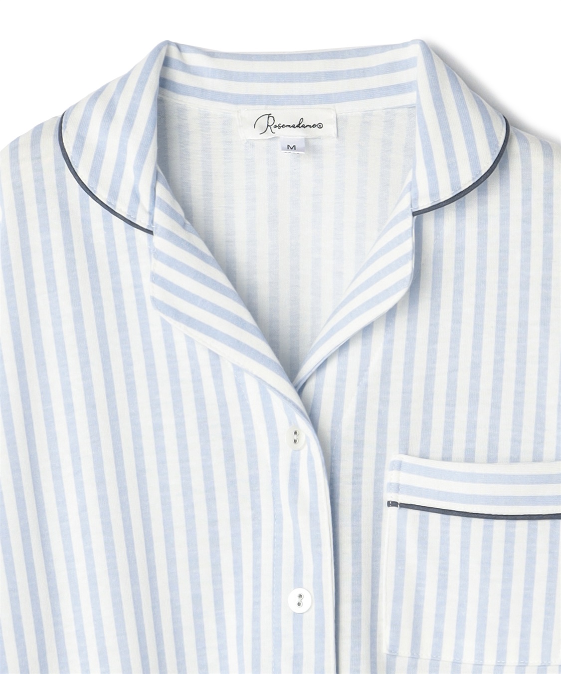 Rosemadame 吸汗速乾　快適ストライプカットソー半袖パジャマ上下セット_sub_21