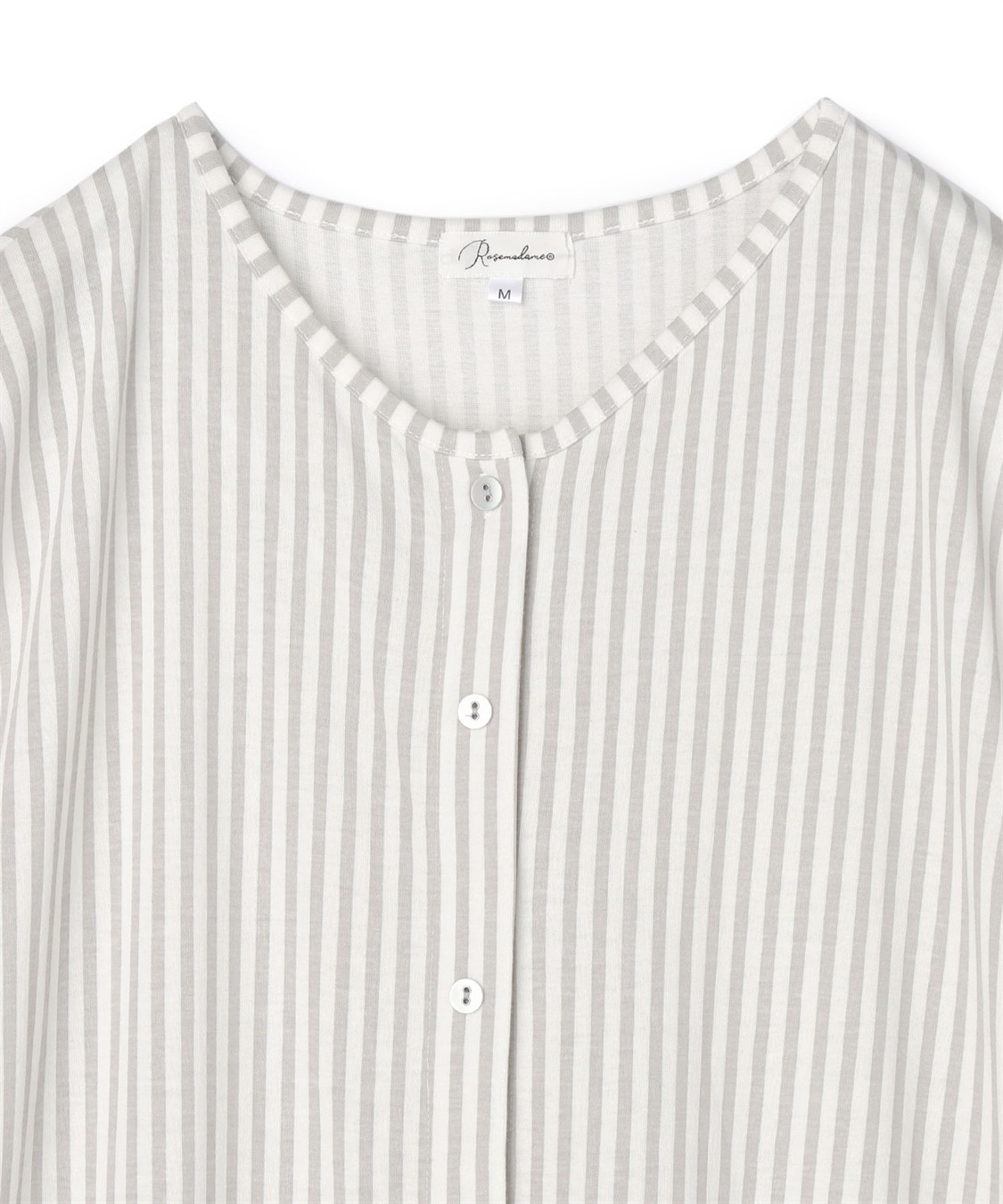 Rosemadame 吸汗速乾 機能付き ストライプフレンチスリーブカットソーネグリジェパジャマ（マタニティ&授乳服）_sub_19