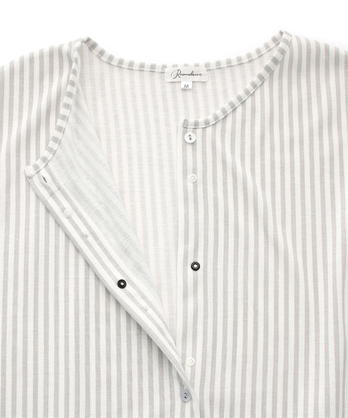 Rosemadame 吸汗速乾 機能付き ストライプフレンチスリーブカットソーネグリジェパジャマ（マタニティ&授乳服）_sub_20