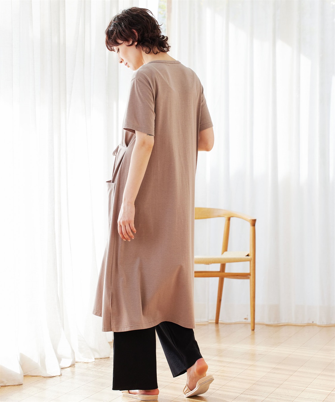 Rosemadame らくらく授乳コットン混半袖ベア天竺ルームワンピース（かけ違い防止スナップ・マタニティ&授乳服）_sub_11