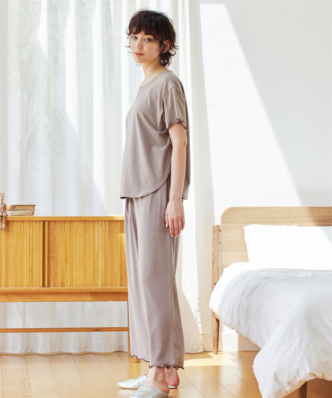 Rosemadame ママの声から生まれたマタニティから産後までらくちん授乳半袖ルームウェア上下セット_sub_9