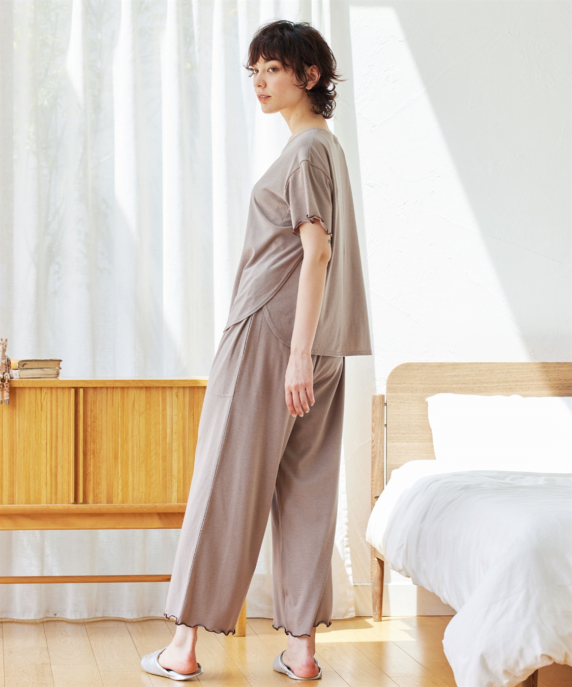 Rosemadame ママの声から生まれたマタニティから産後までらくちん授乳半袖ルームウェア上下セット_sub_10