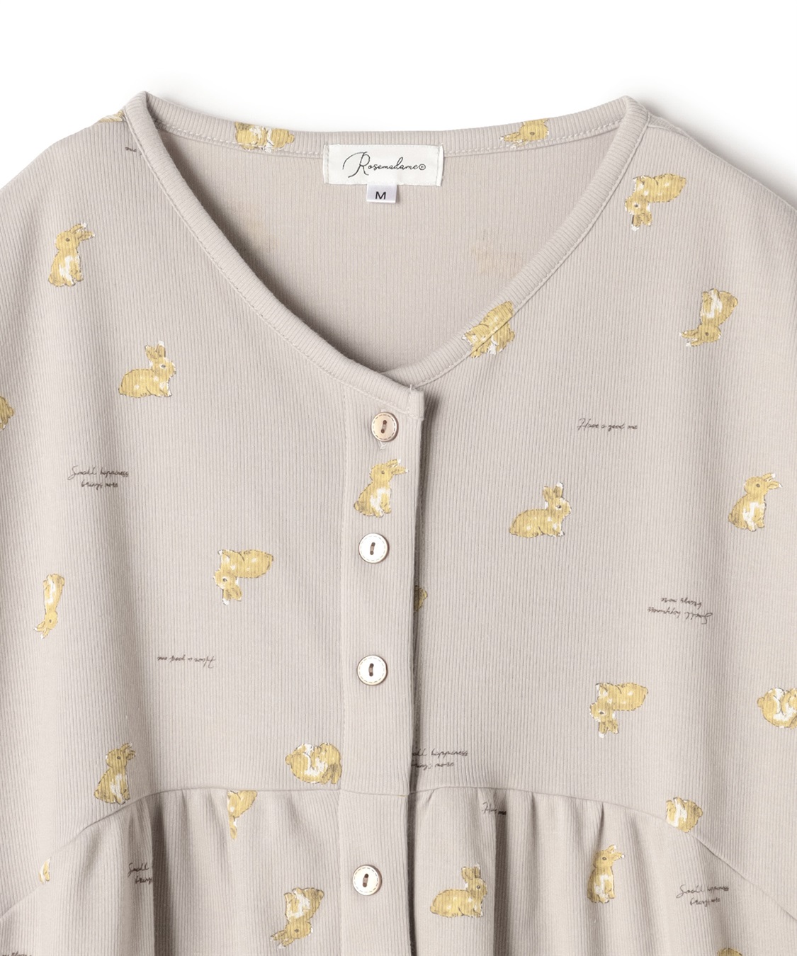 Rosemadame 【セット】ふわふわスムースウサギ柄2WAYパジャマ(産前・産後対応 マタニティ＆授乳服 ルームウェア)_sub_21