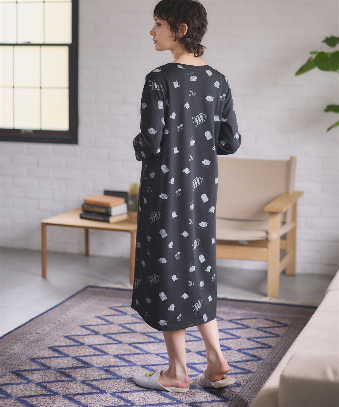 Rosemadame スムース素材ティータイムモチーフネグリジェ・パジャマ(産前・産後対応 マタニティ＆授乳服 ルームウェア)_sub_20