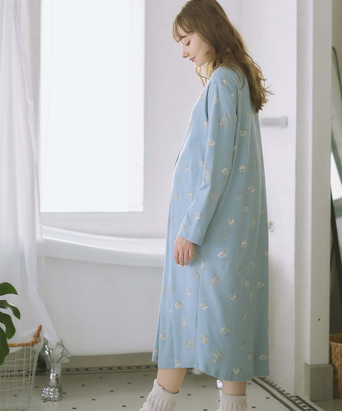 Rosemadame スムース素材ティータイムモチーフネグリジェ・パジャマ(産前・産後対応 マタニティ＆授乳服 ルームウェア)_sub_22