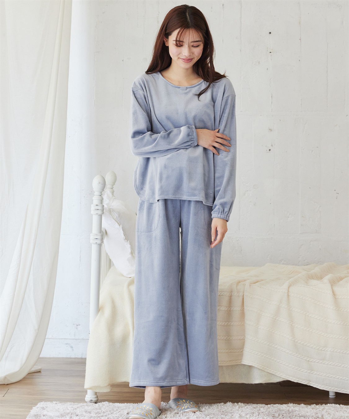 Rosemadame 【セット】ベロアルームウェア(産前・産後対応 マタニティ＆授乳服 パジャマ)_sub_4