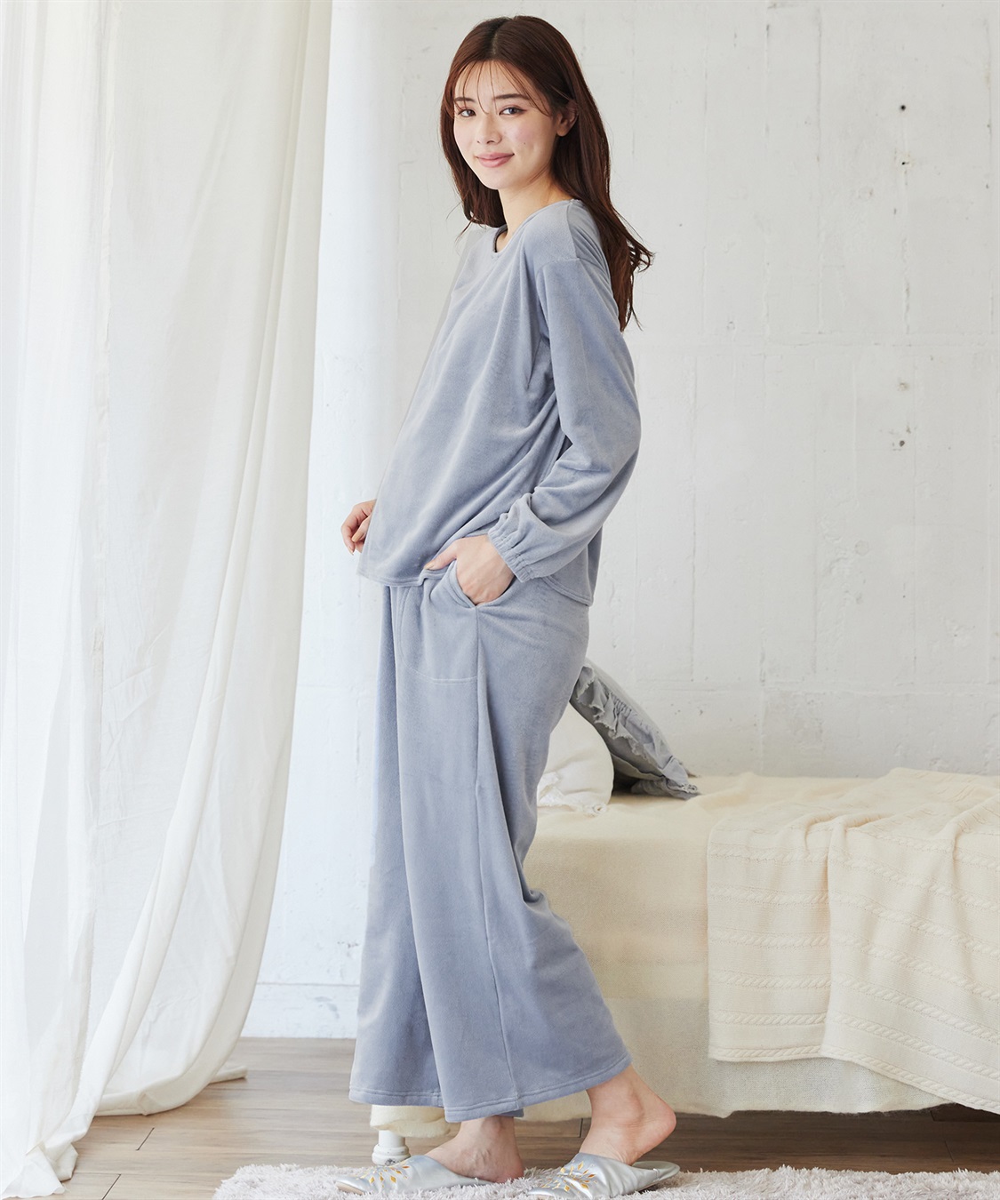 Rosemadame 【セット】ベロアルームウェア(産前・産後対応 マタニティ＆授乳服 パジャマ)_sub_5