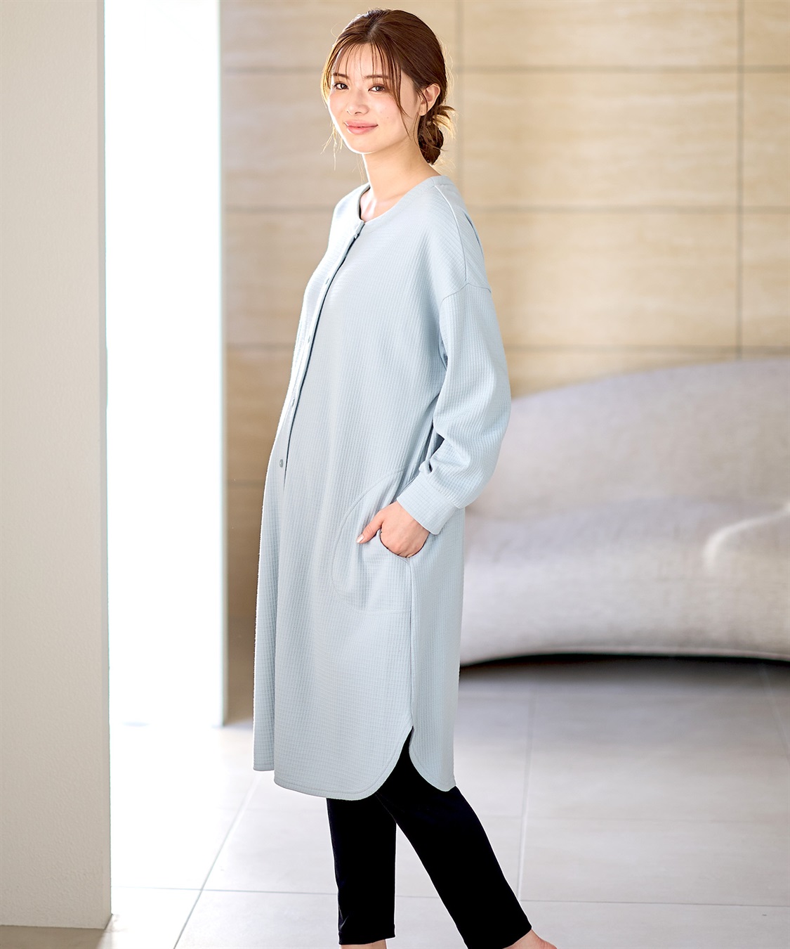 Rosemadame ワッフルフェイス裏起毛×スムースパジャマ_sub_19