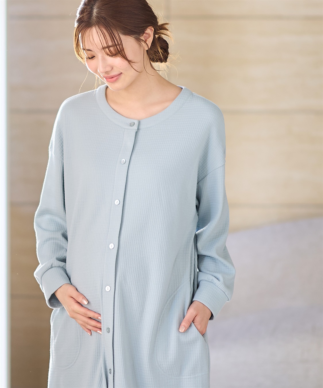 Rosemadame ワッフルフェイス裏起毛×スムースパジャマ_sub_20