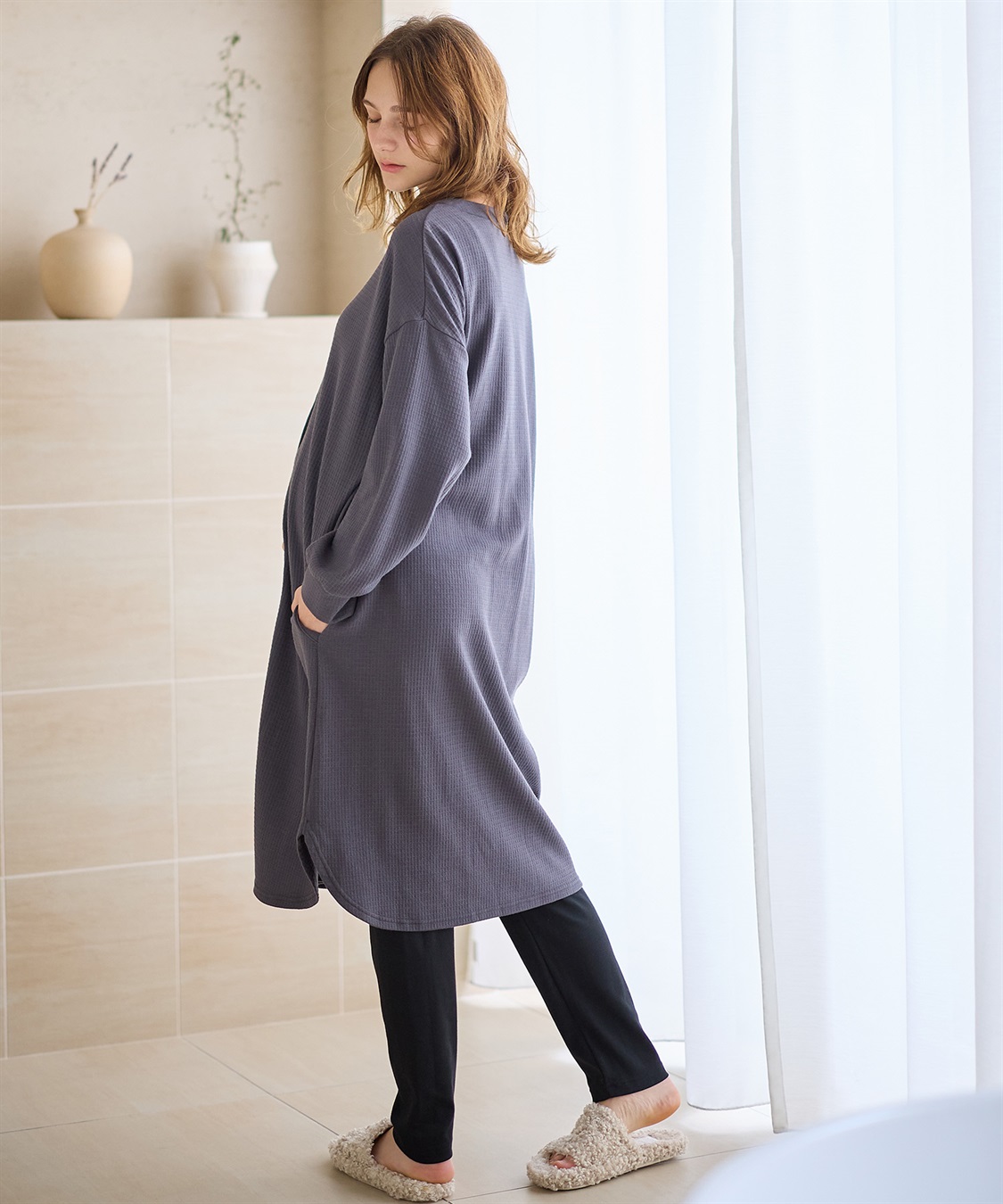 Rosemadame ワッフルフェイス裏起毛×スムースパジャマ_sub_23