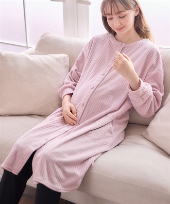 Rosemadame 【セット】針抜きリブテレコフリースチュニック×スムースパンツパジャマ(産前・産後対応 マタニティ＆授乳服 ルームウェア)_subthumb_10