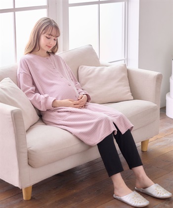 Rosemadame 【セット】針抜きリブテレコフリースチュニック×スムースパンツパジャマ(産前・産後対応 マタニティ＆授乳服 ルームウェア)_subthumb_14