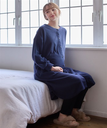 Rosemadame 【セット】針抜きリブテレコフリースチュニック×スムースパンツパジャマ(産前・産後対応 マタニティ＆授乳服 ルームウェア)_subthumb_17