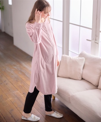 Rosemadame 【セット】針抜きリブテレコフリースチュニック×スムースパンツパジャマ(産前・産後対応 マタニティ＆授乳服 ルームウェア)_subthumb_20