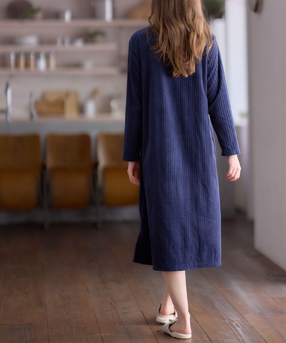 Rosemadame 針抜きリブテレコフリースネグリジェ/パジャマ(産前・産後対応 マタニティ＆授乳服 ルームウェア)_sub_5