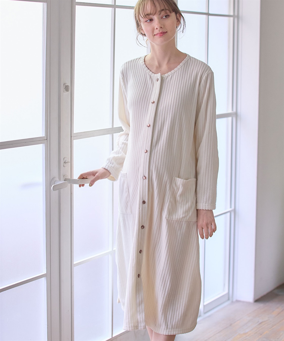 Rosemadame 針抜きリブテレコフリースネグリジェ/パジャマ(産前・産後対応 マタニティ＆授乳服 ルームウェア)_sub_29