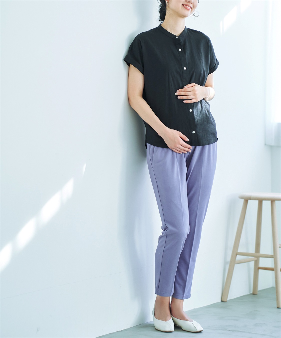 Rosemadame 接触冷感テーパードパンツ（マタニティ/授乳服）授乳楽々 妊婦服 産前・産後対応_sub_8