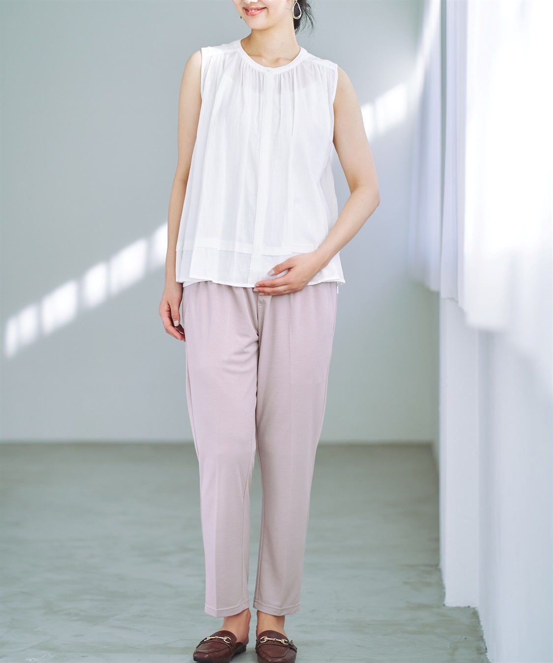 Rosemadame 接触冷感テーパードパンツ（マタニティ/授乳服）授乳楽々 妊婦服 産前・産後対応_sub_11