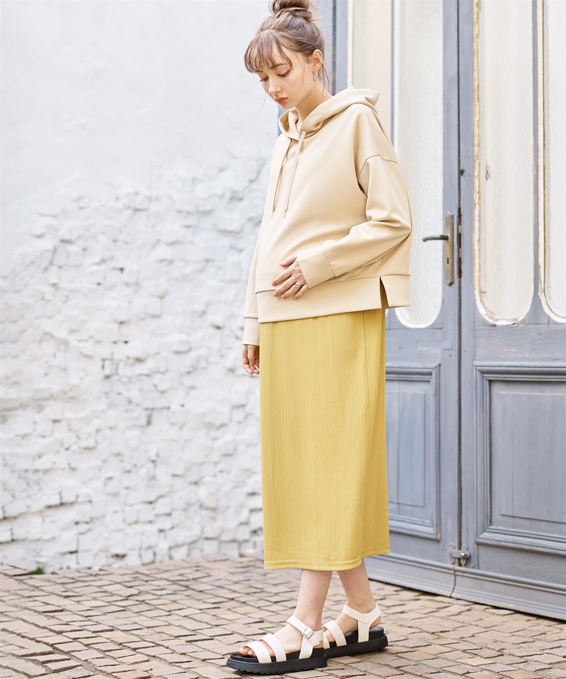 Rosemadame ダンボールトップス＆スカートワンピース（マタニティ/授乳服） 授乳口付き 授乳楽々 妊婦服 産前・産後対応_sub_4