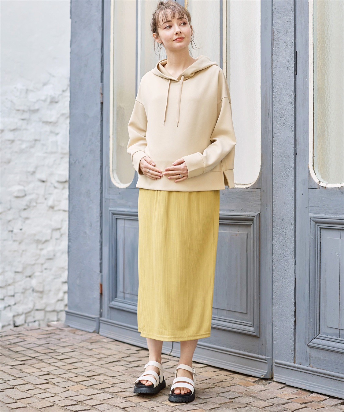 Rosemadame ダンボールトップス＆スカートワンピース（マタニティ/授乳服） 授乳口付き 授乳楽々 妊婦服 産前・産後対応_sub_6