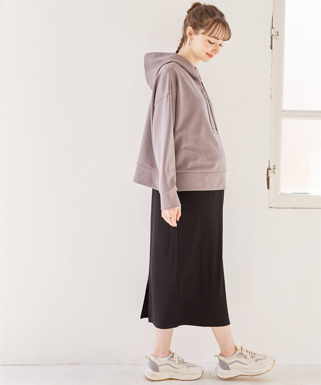 Rosemadame ダンボールトップス＆スカートワンピース（マタニティ/授乳服） 授乳口付き 授乳楽々 妊婦服 産前・産後対応_sub_14