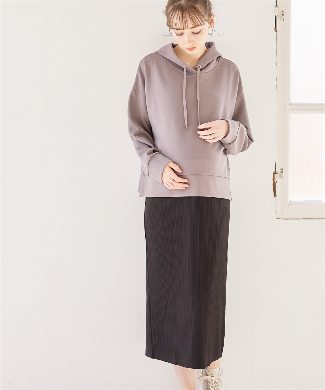 Rosemadame ダンボールトップス＆スカートワンピース（マタニティ/授乳服） 授乳口付き 授乳楽々 妊婦服 産前・産後対応_sub_15