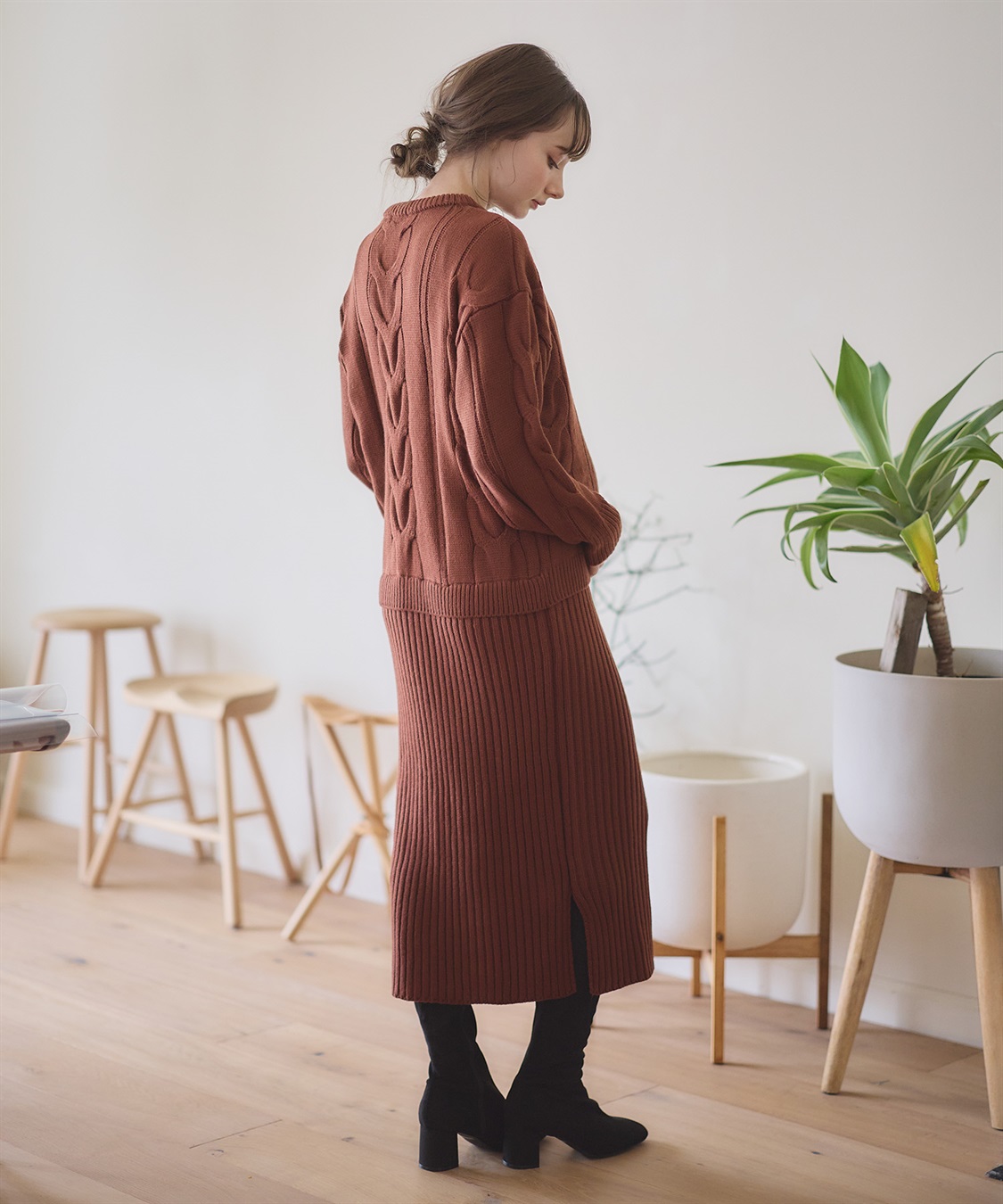 Rosemadame ニットセットアップ風授乳らくらくマタニティワンピース（マタニティ/授乳服）授乳口付き 授乳楽々 妊婦服 産前・産後対応_sub_6