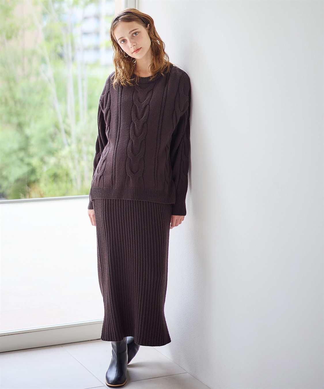 Rosemadame ニットセットアップ風授乳らくらくマタニティワンピース（マタニティ/授乳服）授乳口付き 授乳楽々 妊婦服 産前・産後対応_sub_10