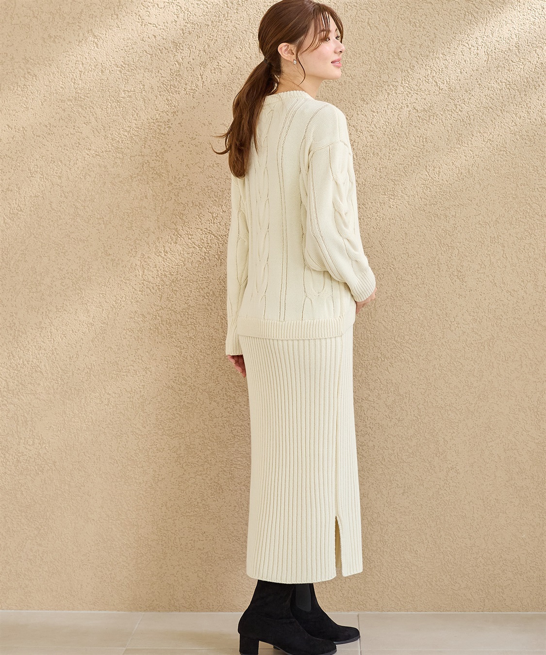 Rosemadame ニットセットアップ風授乳らくらくマタニティワンピース（マタニティ/授乳服）授乳口付き 授乳楽々 妊婦服 産前・産後対応_sub_17