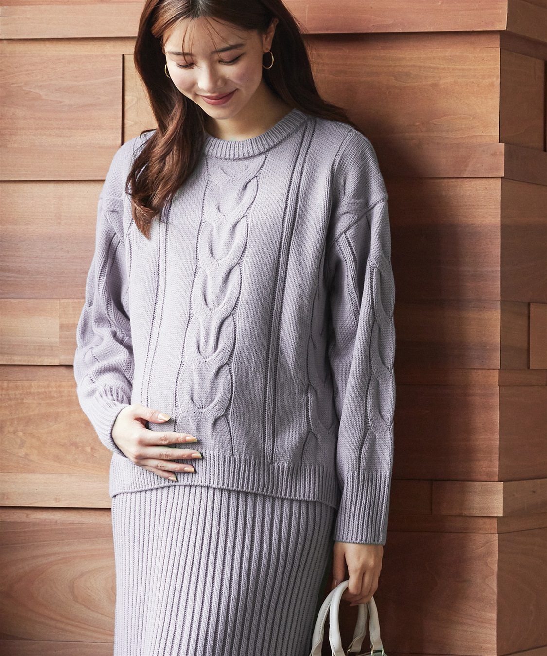 Rosemadame ニットセットアップ風授乳らくらくマタニティワンピース（マタニティ/授乳服）授乳口付き 授乳楽々 妊婦服 産前・産後対応_sub_23