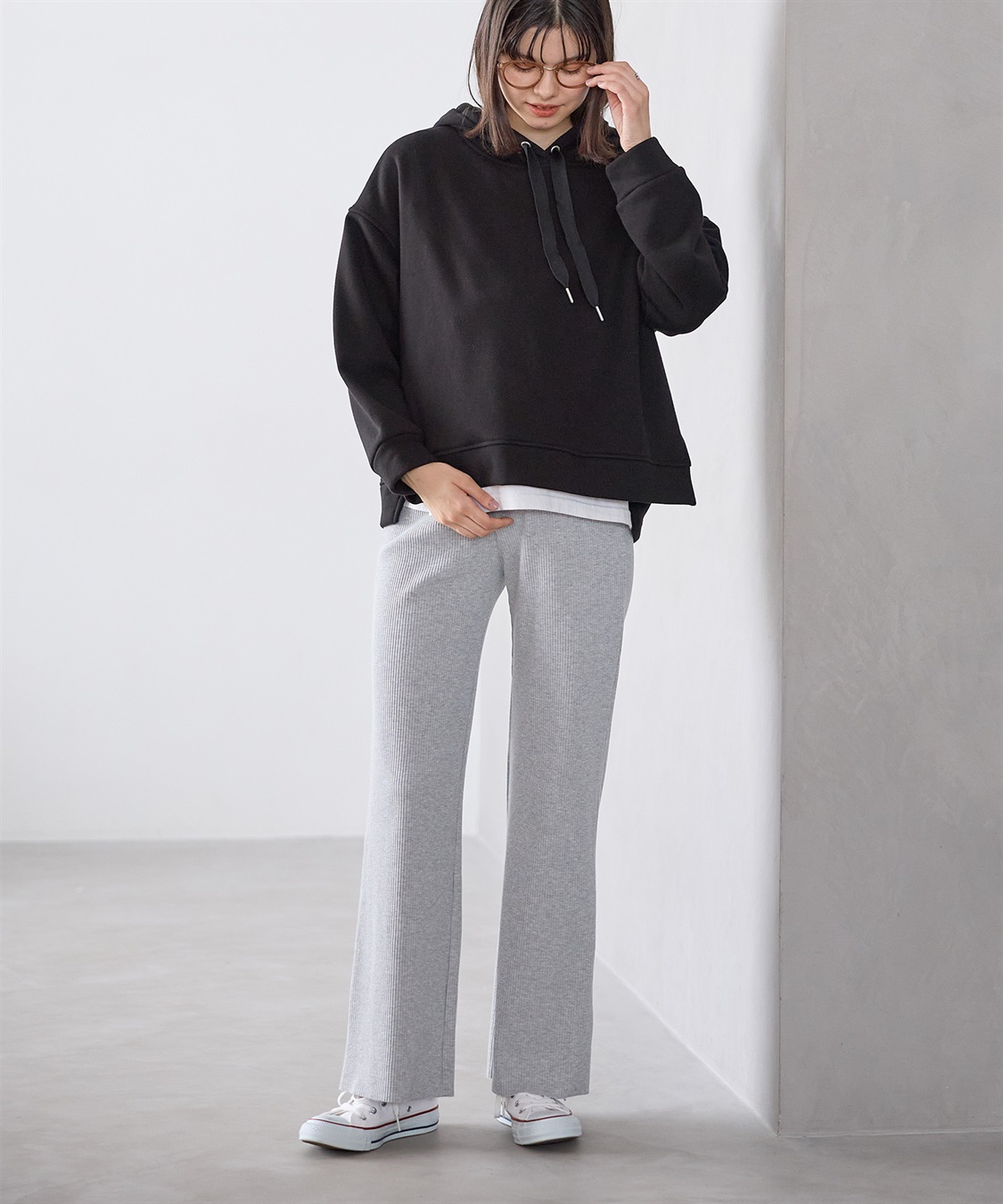 Rosemadame 産後にも活躍 セルフカットできるマタニティリブストレートらくちんパンツ（マタニティ）妊婦服 産前・産後対応_sub_18