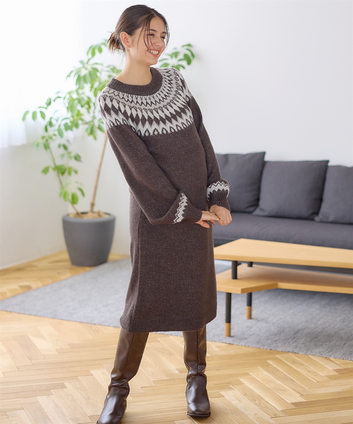 Rosemadame らくらく授乳フェアアイルワンピース（マタニティ/授乳服）授乳口付き 授乳楽々 妊婦服 産前・産後対応_sub_11