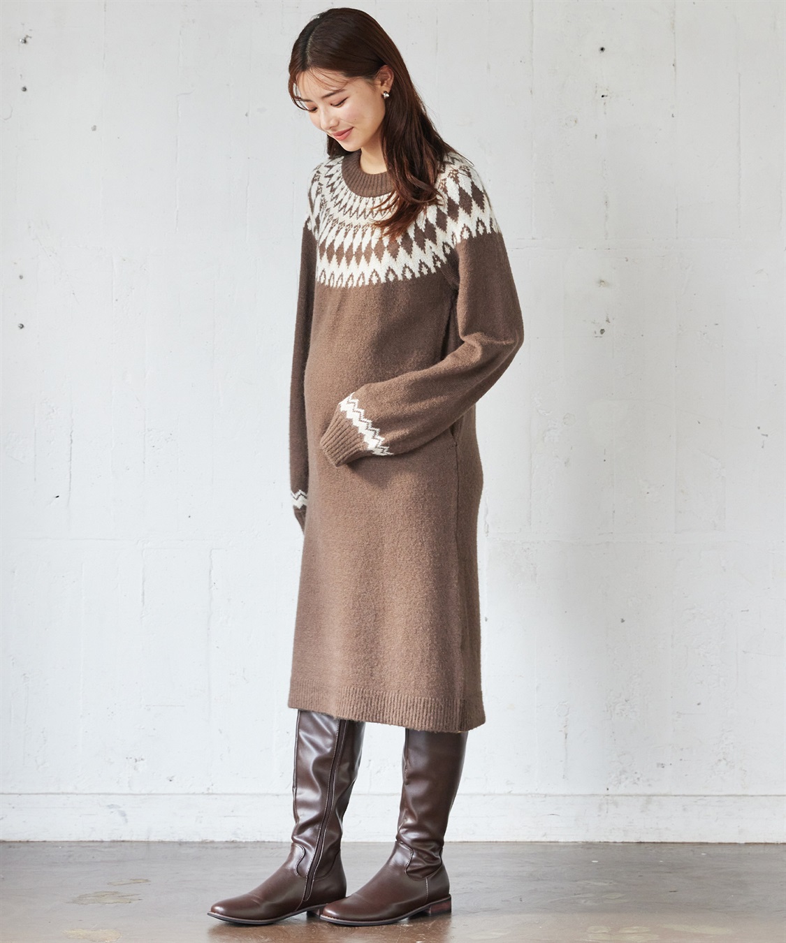 Rosemadame らくらく授乳フェアアイルワンピース（マタニティ/授乳服）授乳口付き 授乳楽々 妊婦服 産前・産後対応_sub_20