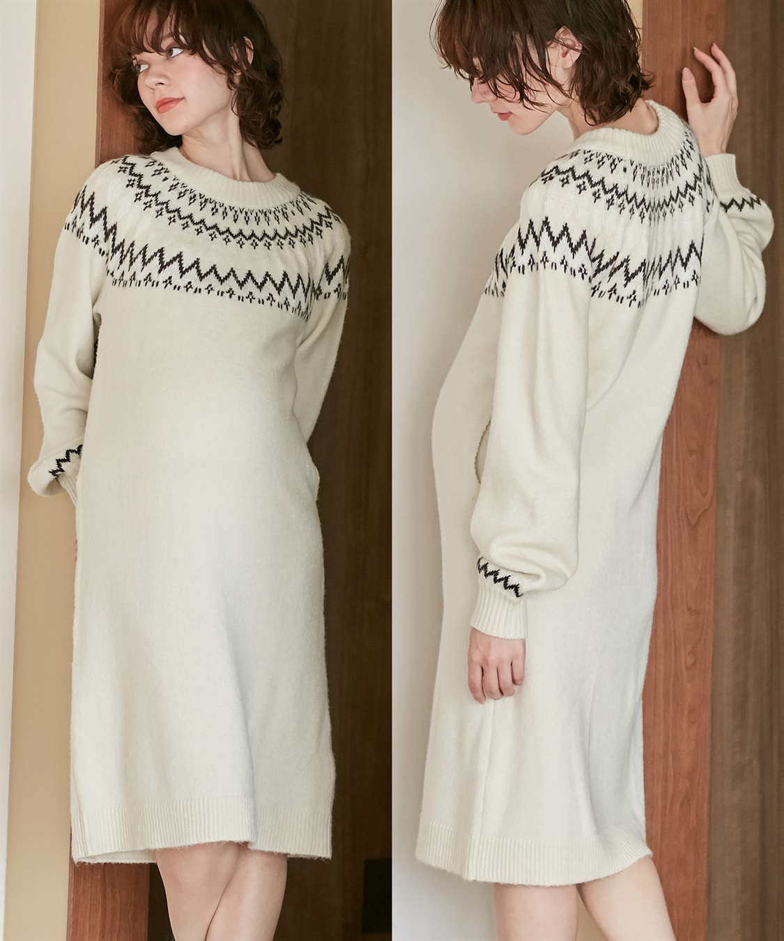 Rosemadame らくらく授乳フェアアイルワンピース（マタニティ/授乳服）授乳口付き 授乳楽々 妊婦服 産前・産後対応_sub_24