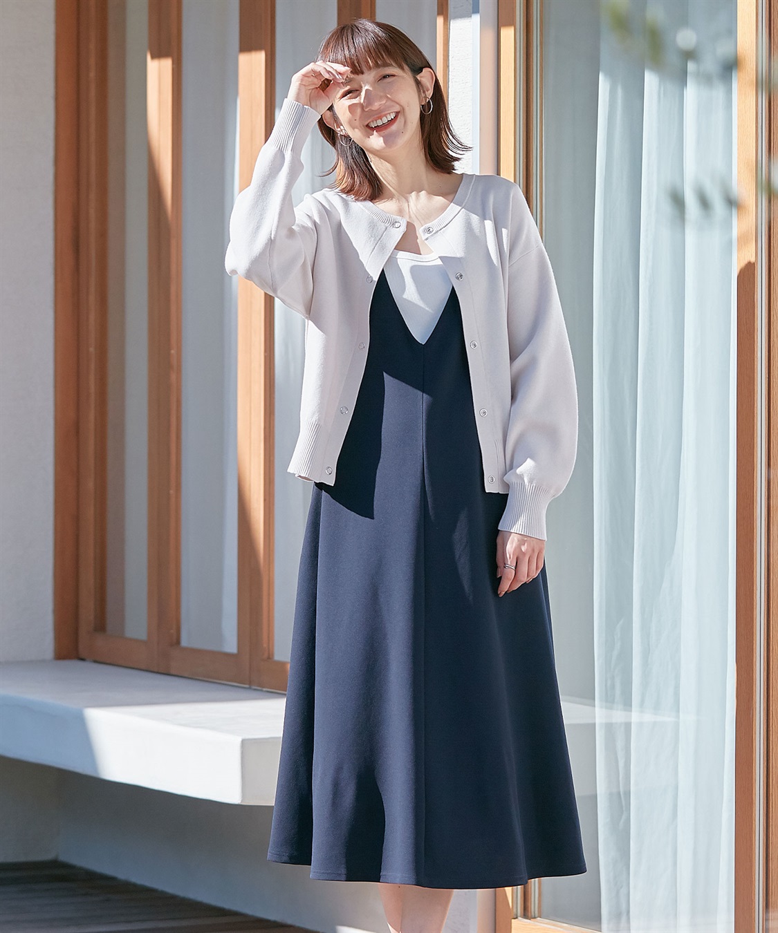 Rosemadame Vネックスムースワンピース/ジャンパースカート（マタニティ/授乳服）授乳楽々 妊婦服 産前・産後対応_sub_19