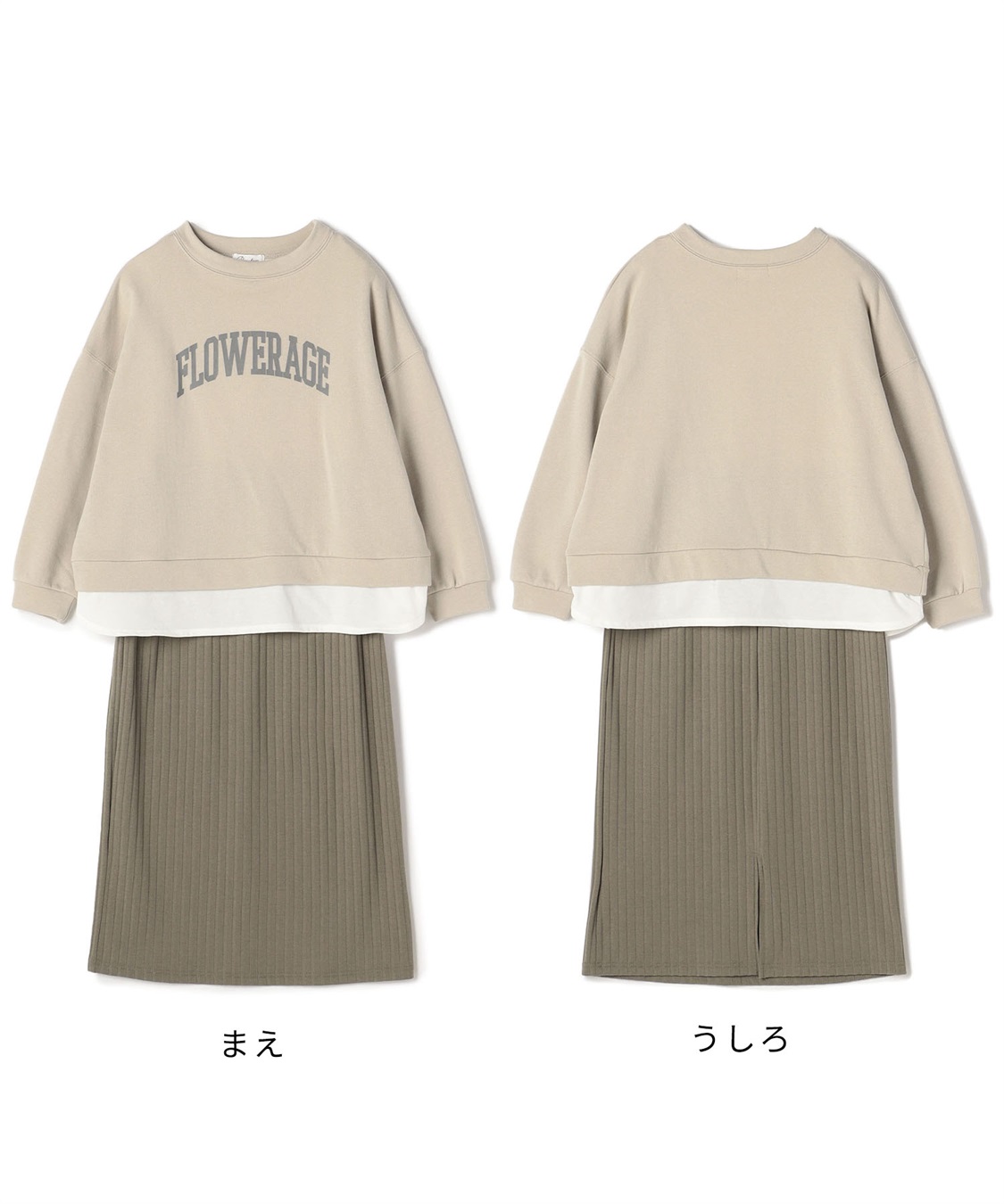 Rosemadame カレッジロゴプリント レイヤードワンピース　授乳口付き（マタニティ/授乳服）授乳楽々 妊婦服 産前・産後対応_sub_7