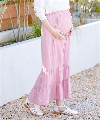 Rosemadame 産後も使える  ティアードスカート（マタニティ/授乳服）授乳楽々 妊婦服 産前・産後対応_subthumb_2