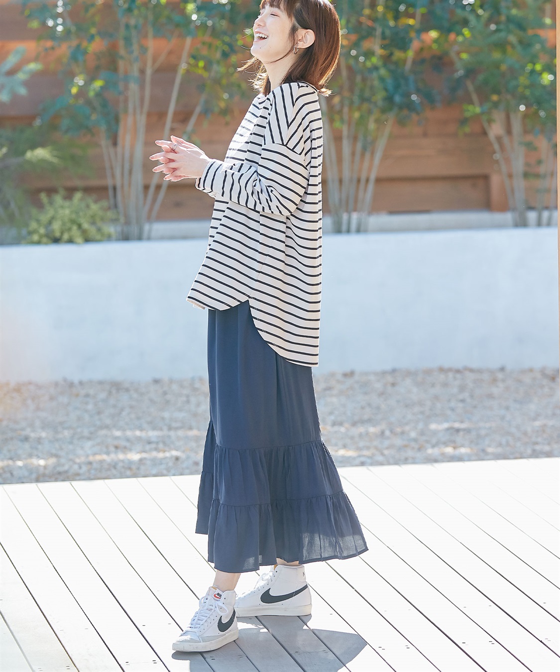 Rosemadame 産後も使える  ティアードスカート（マタニティ/授乳服）授乳楽々 妊婦服 産前・産後対応_sub_8