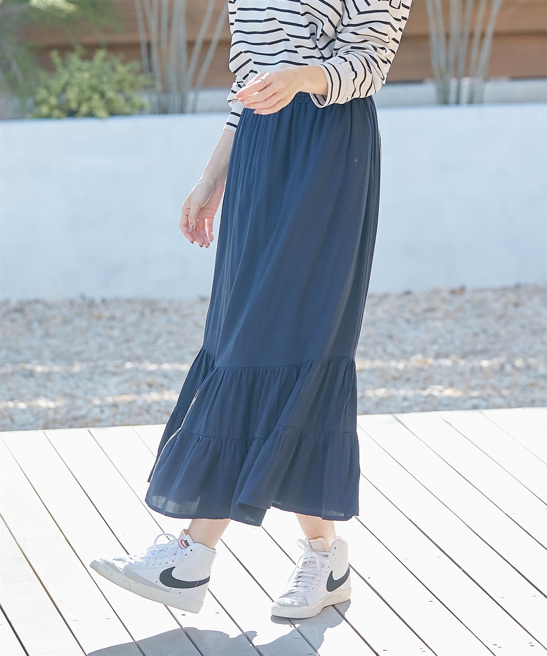 Rosemadame 産後も使える  ティアードスカート（マタニティ/授乳服）授乳楽々 妊婦服 産前・産後対応_sub_9