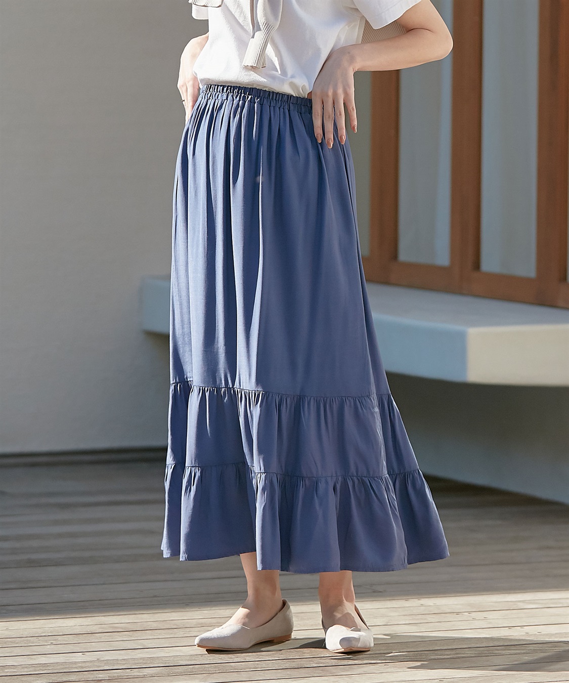 Rosemadame 産後も使える  ティアードスカート（マタニティ/授乳服）授乳楽々 妊婦服 産前・産後対応_sub_11