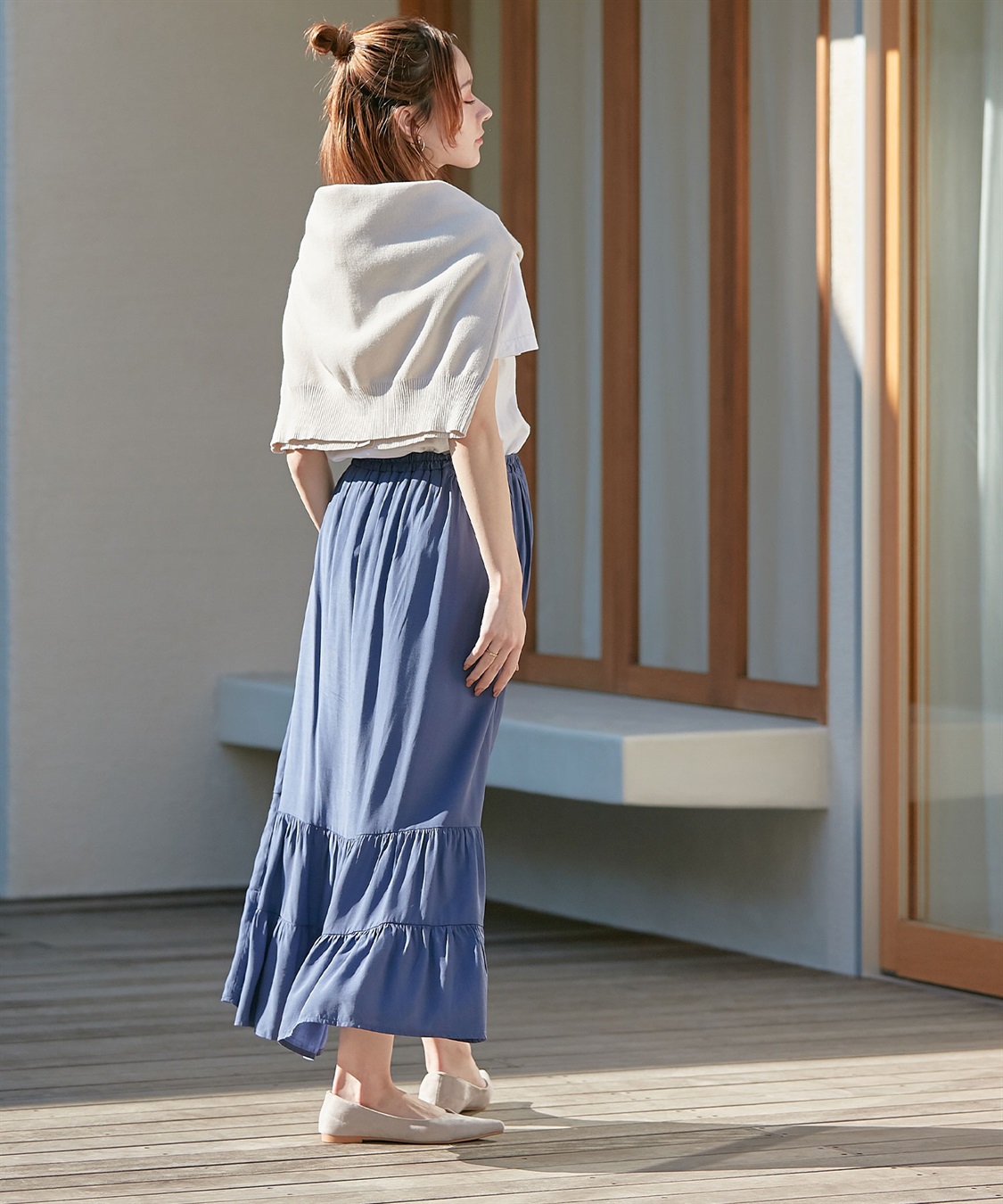 Rosemadame 産後も使える  ティアードスカート（マタニティ/授乳服）授乳楽々 妊婦服 産前・産後対応_sub_12