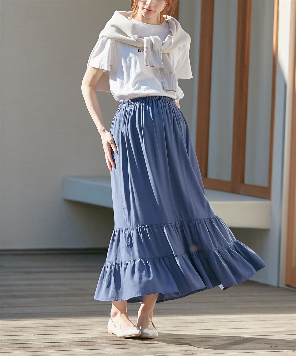 Rosemadame 産後も使える  ティアードスカート（マタニティ/授乳服）授乳楽々 妊婦服 産前・産後対応_sub_13