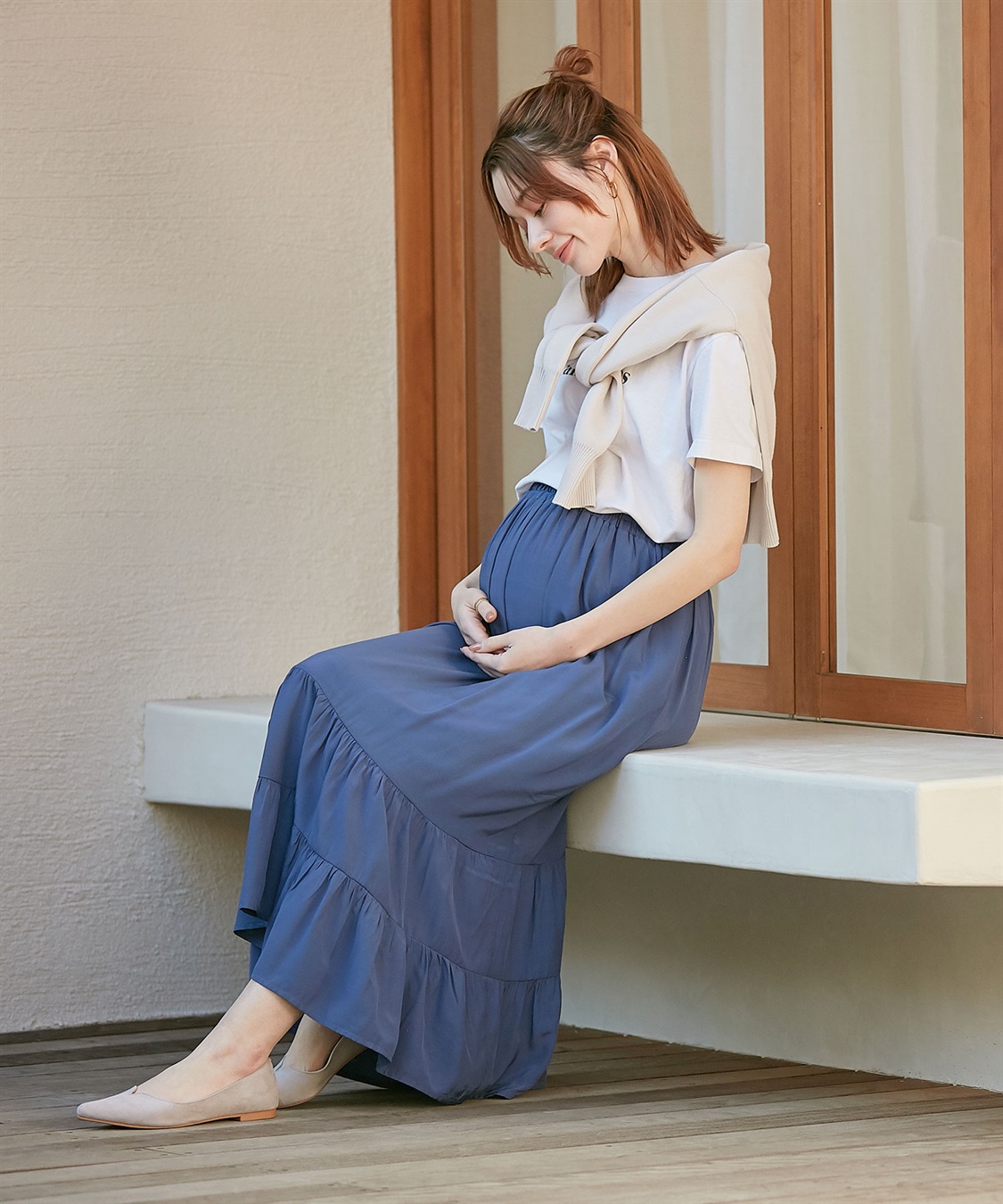 Rosemadame 産後も使える  ティアードスカート（マタニティ/授乳服）授乳楽々 妊婦服 産前・産後対応_sub_14