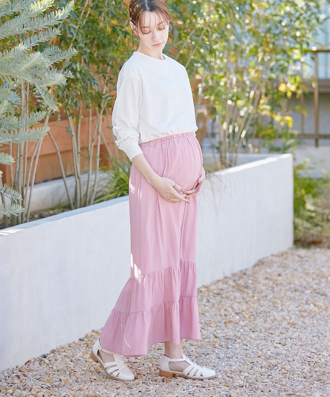 Rosemadame 産後も使える  ティアードスカート（マタニティ/授乳服）授乳楽々 妊婦服 産前・産後対応_sub_16