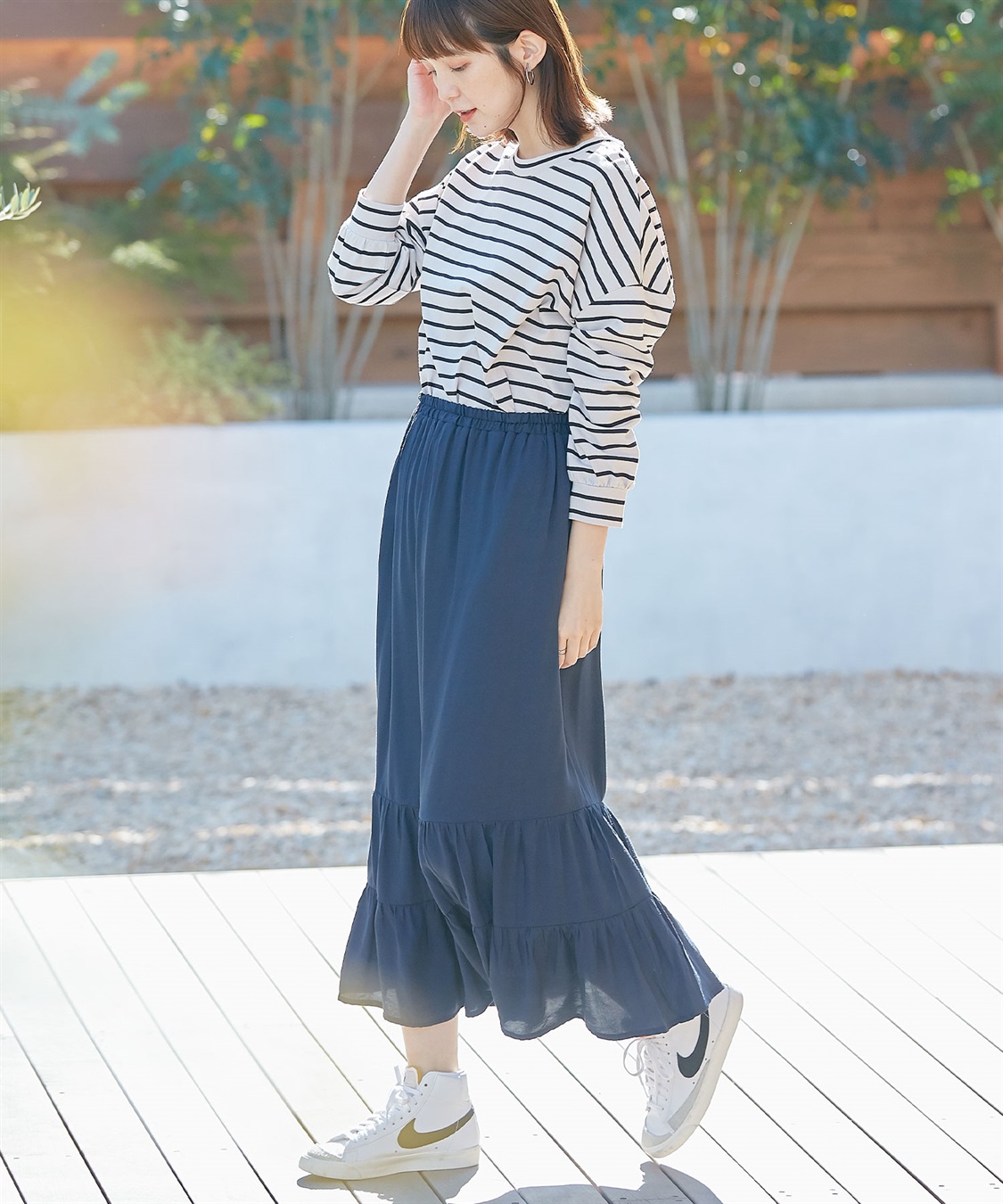 Rosemadame 産後も使える  ティアードスカート（マタニティ/授乳服）授乳楽々 妊婦服 産前・産後対応_sub_23