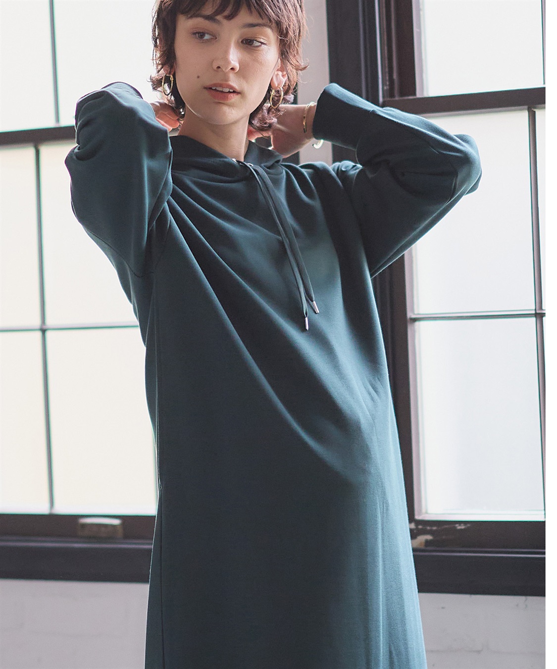 Rosemadame ダンボールパーカーワンピース（マタニティ/授乳服） 授乳口付き 授乳楽々 妊婦服 産前・産後対応_sub_20