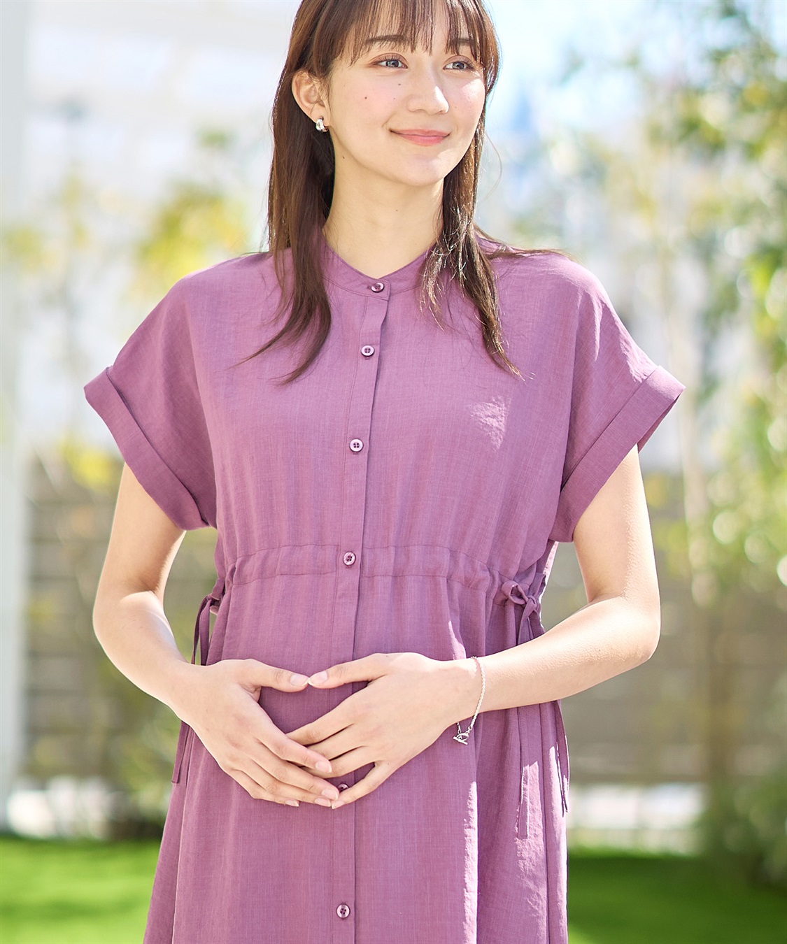 Rosemadame リネンライクドロストワンピース （マタニティ&授乳服）_sub_4