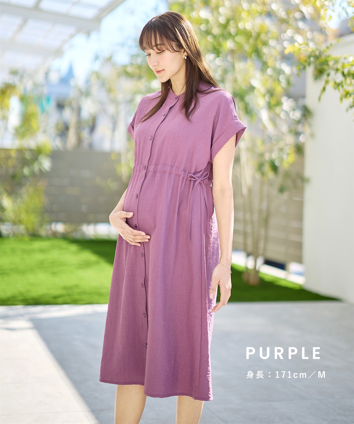 Rosemadame リネンライクドロストワンピース （マタニティ&授乳服）_sub_8